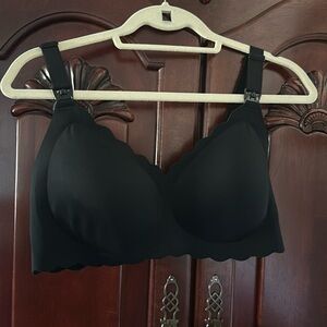 MomCozy XL Plus Black Maternity Bra